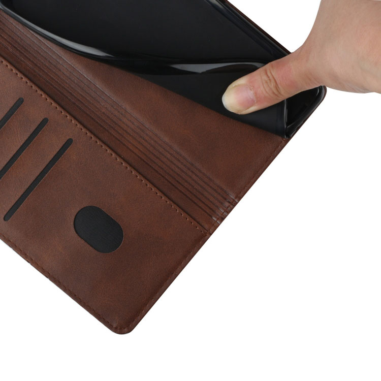 Samsung Galaxy A03 nahkainen suojakotelo - ruskea