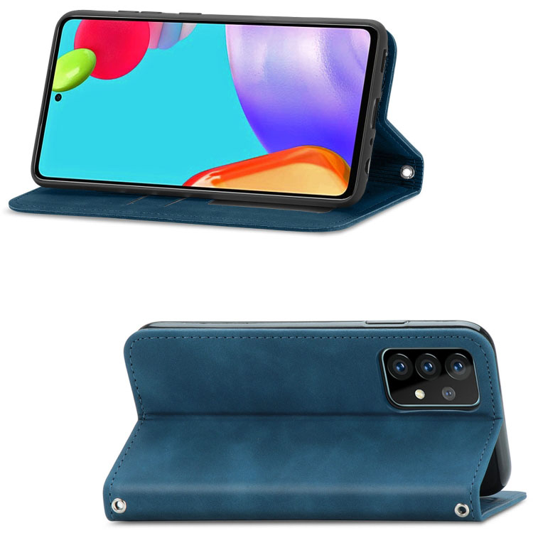 Samsung Galaxy A52 / A52s 5G nahkainen suojakotelo- sininen