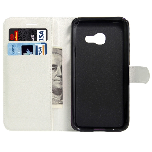 Samsung Galaxy A3 (2017) Nahkainen Suojakotelo (kultainen)