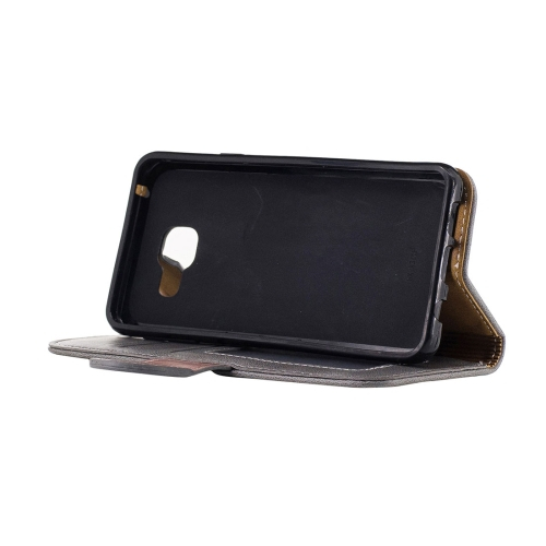 Samsung Galaxy A3 (2017) Nahkainen Suojakotelo (harmaa)