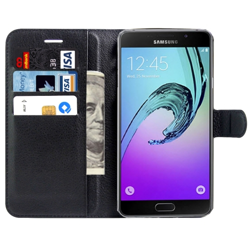 Samsung Galaxy A5 (2017) Nahkainen Suojakotelo (musta)