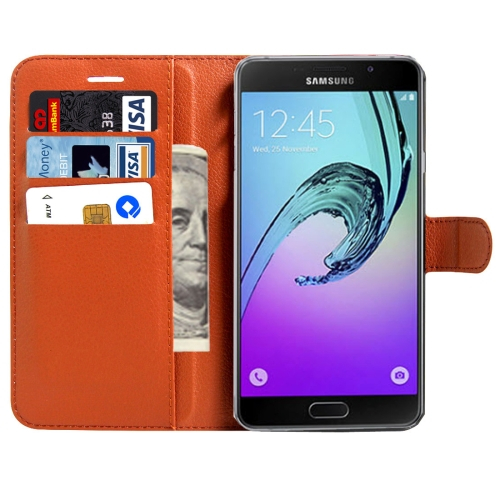 Samsung Galaxy A5 (2017) Nahkainen Suojakotelo (ruskea)