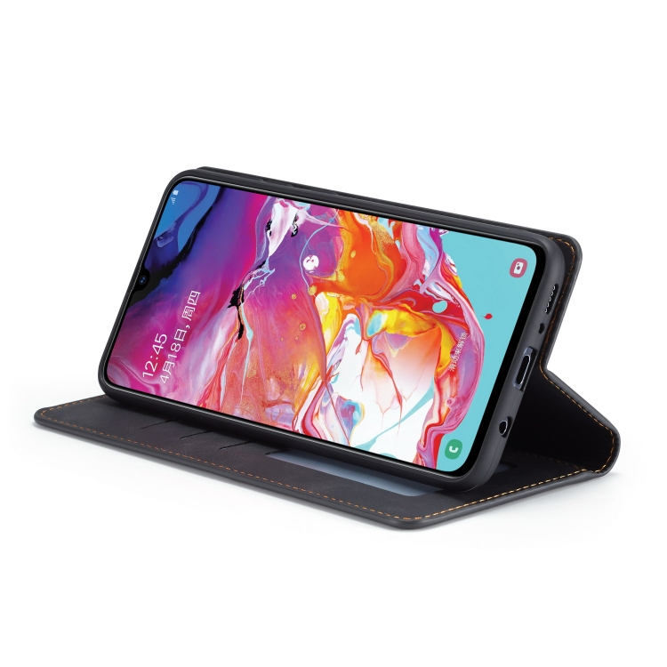 Samsung Galaxy A50 nahkainen kotelo (musta)