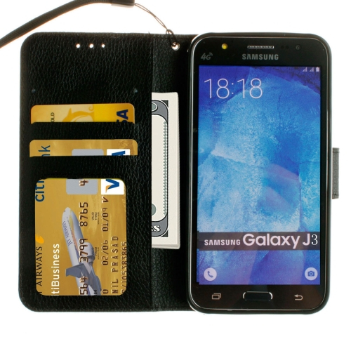 Samsung Galaxy J3 (2016) Nahkainen Suojakotelo