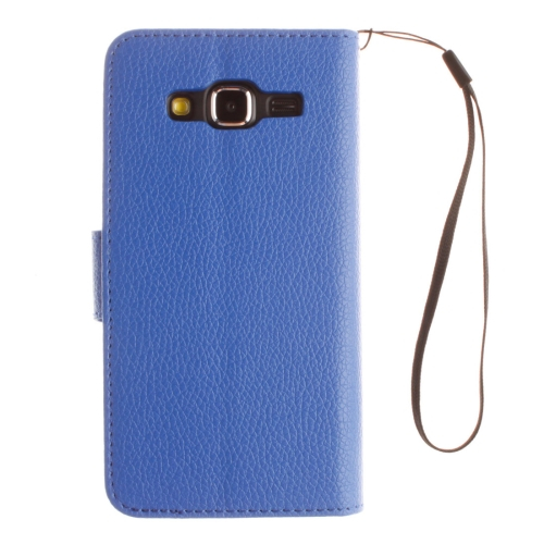 Samsung Galaxy J3 (2016) Nahkainen Suojakotelo, sininen