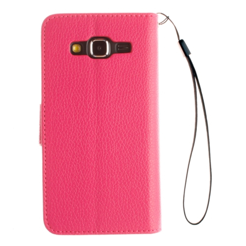 Samsung Galaxy J3 (2016) Nahkainen Suojakotelo (magenta)