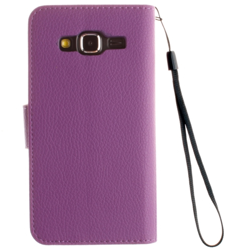 Samsung Galaxy J3 (2016) Nahkainen Suojakotelo (violetti)