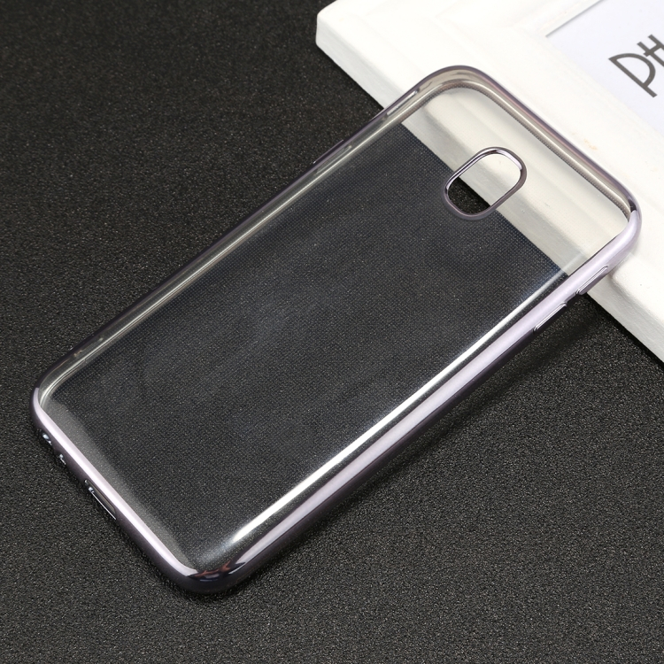 Samsung Galaxy J3 (2017) suojakuori (läpinäkyvä/ harmaa)