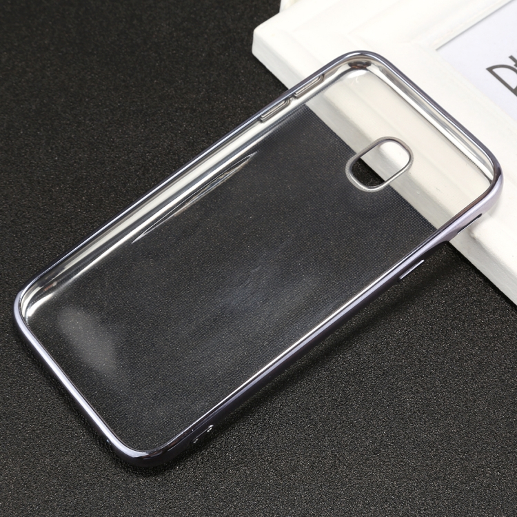 Samsung Galaxy J3 (2017) suojakuori (läpinäkyvä/ harmaa)