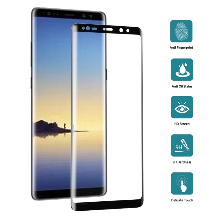 Samsung Galaxy Note 8 näytön suojalasi (musta)