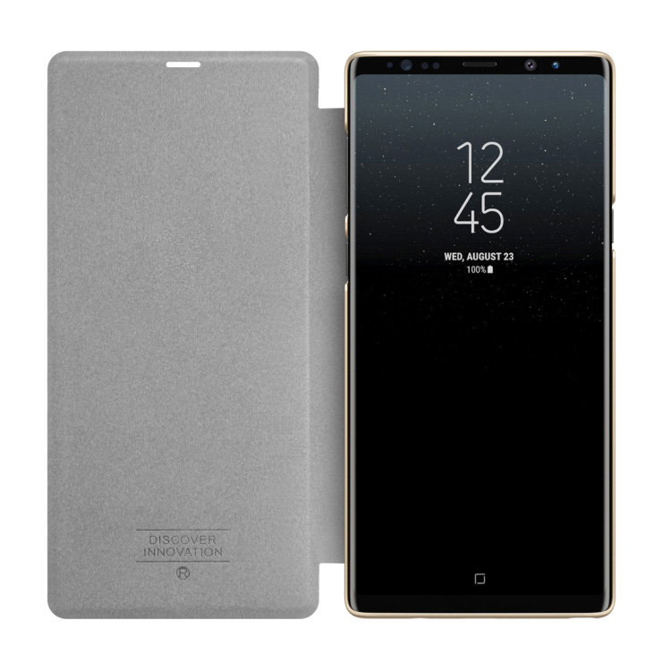 Samsung Galaxy Note 9 mattapintainen nahkakotelo (Kultainen)