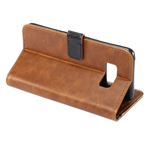 Nahkainen lompakko/suoja Samsung Galaxy S8 (ruskea)