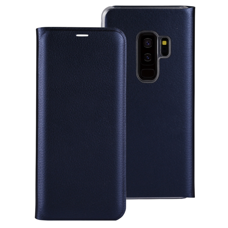 Samsung Galaxy S9+ nahkakotelo (tummansininen)