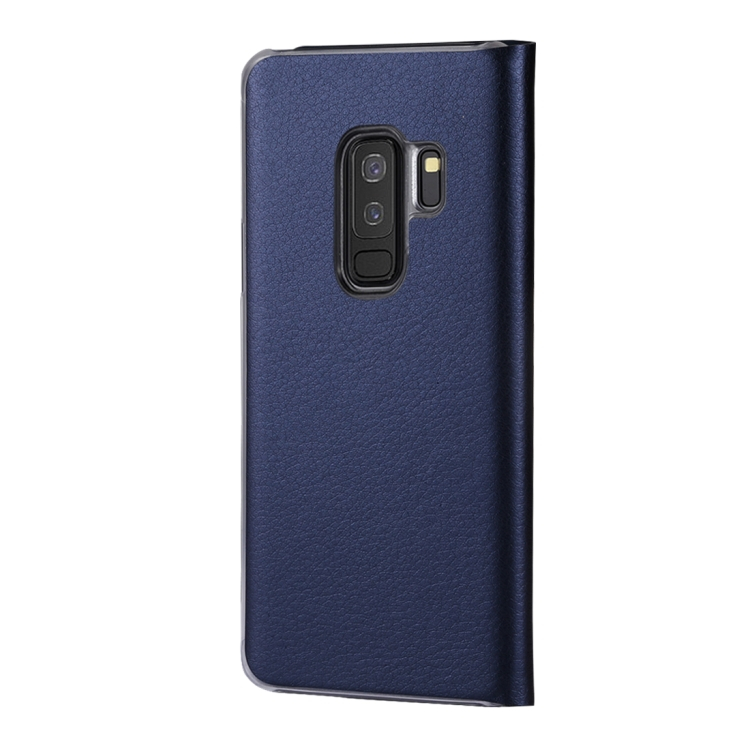 Samsung Galaxy S9+ nahkakotelo (tummansininen)