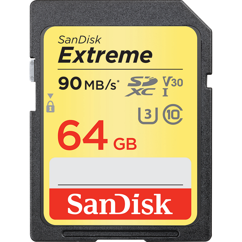 SanDisk 64 Gt EXTREME SDXC muistikortti, UHS-I 