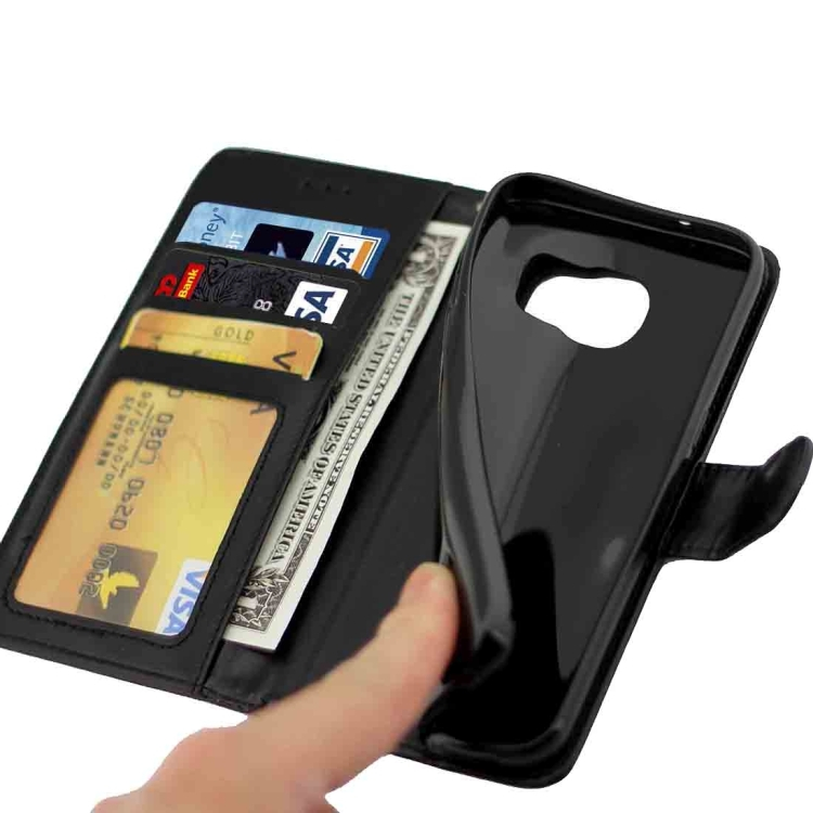 Nahkainen suojakotelo Samsung Galaxy S7, musta