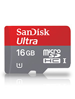 Sandisk 16 GB microSDHC -muistikortti, Class 10