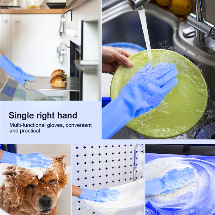 Multipurpose Silicone Cleaning Gloves (blue)