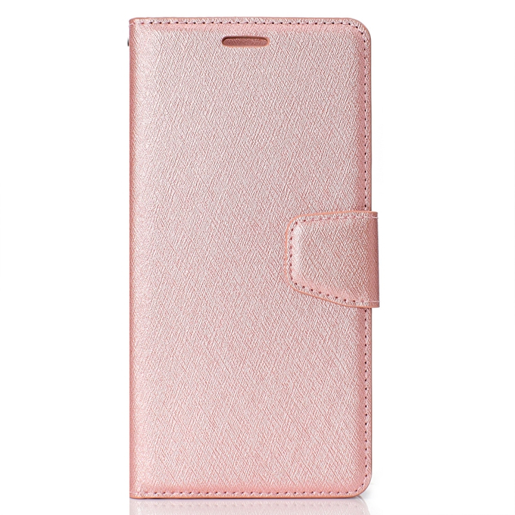 LG G7 ThinQ silkkinen vaakatasoon käännettävä kotelo pidikkeellä ja lompakolla (Ruusukulta)