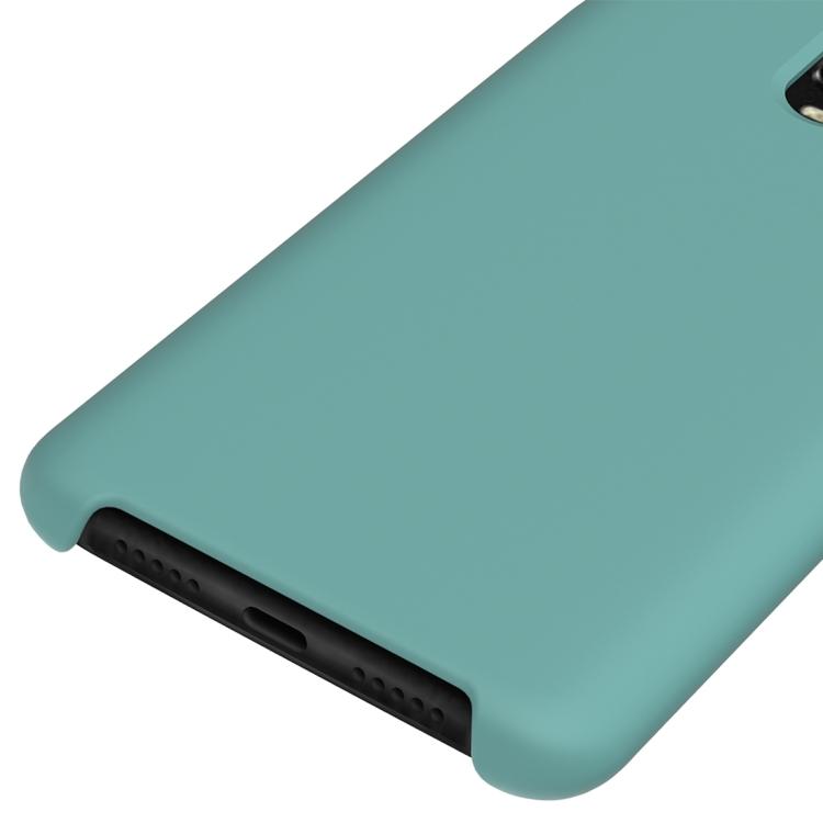 OnePlus 6T yksivärinen silikonisuojakotelo (Vihreä)