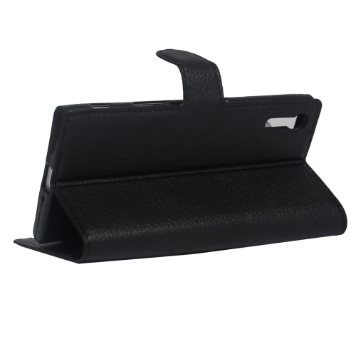 Sony Xperia XZ nahkainen suojakotelo luottokorttipaikalla (musta)