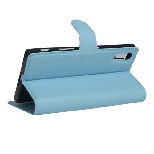 Sony Xperia XZ nahkainen suojakotelo luottokorttipaikalla (sininen)