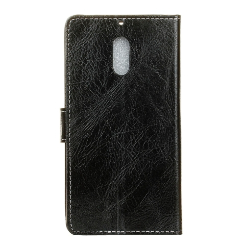 Nahkainen lompakko/suoja Nokia 6 (musta)