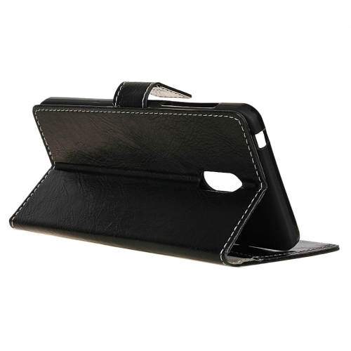 Nahkainen lompakko/suoja Nokia 6 (musta)