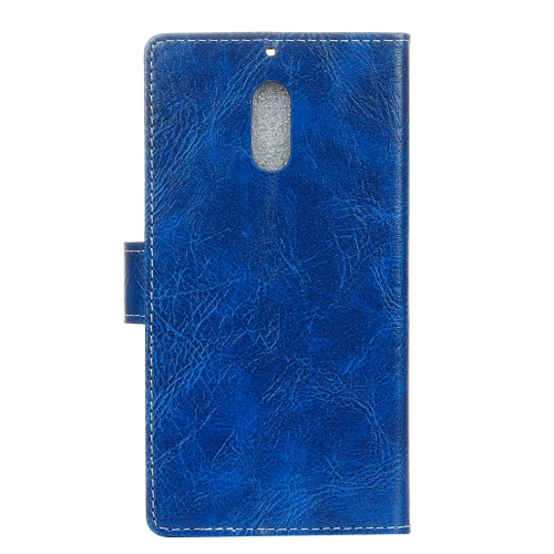 Nahkainen lompakko/suoja Nokia 6 (sininen)