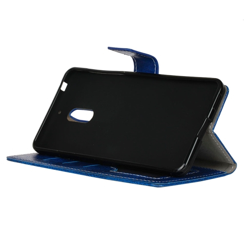 Nahkainen lompakko/suoja Nokia 6 (sininen)