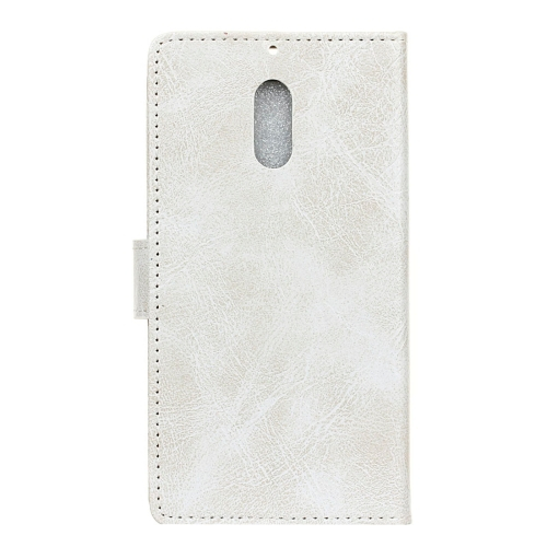 Nahkainen lompakko/suoja Nokia 6 (valkoinen)