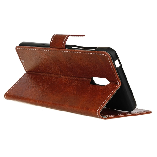 Nahkainen lompakko/suoja Nokia 6 (ruskea)