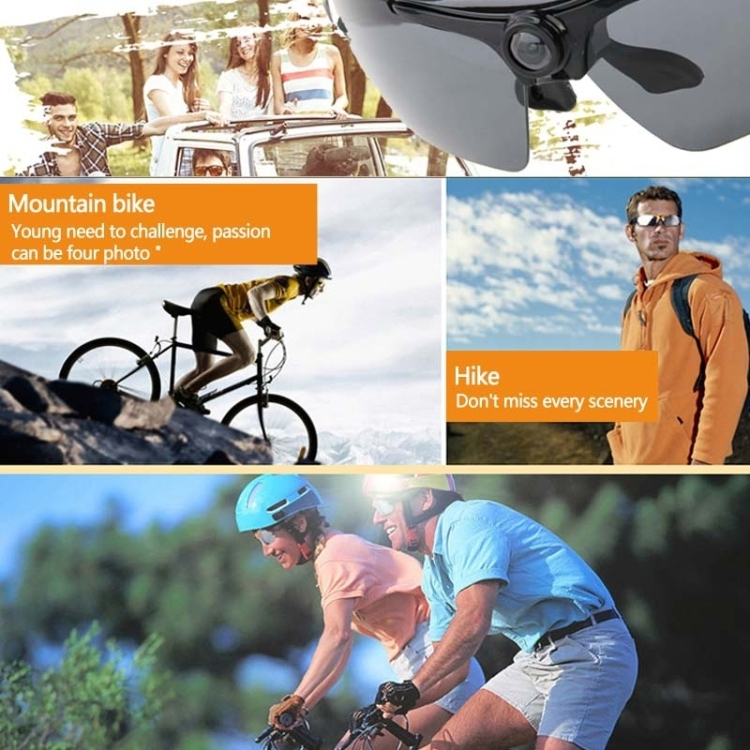 HD Kamera aurinkolasit MicroSD korttipaikalla