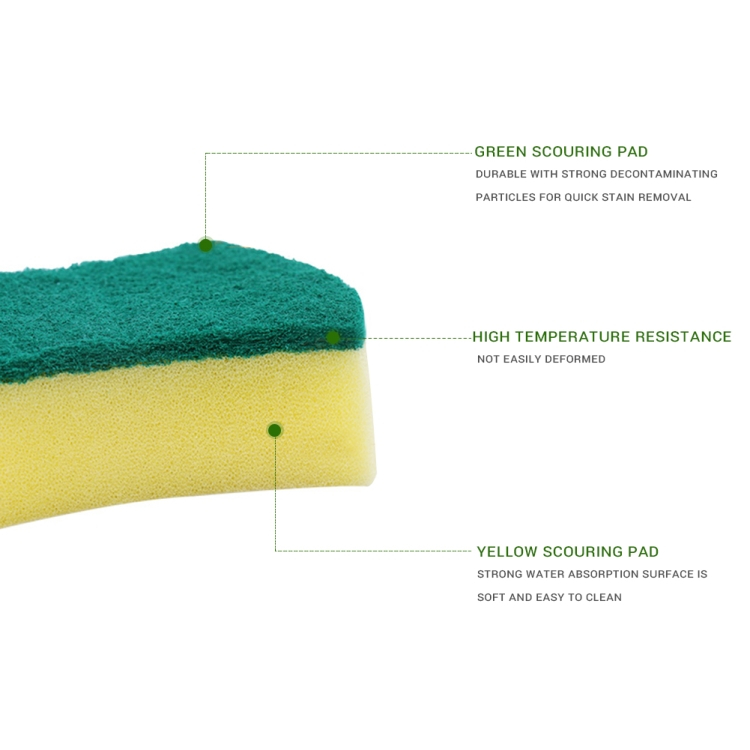 Sponge Kitchen Cleaning Brush with Sucker, 5pcs in one packaging, the price is for 5pcs