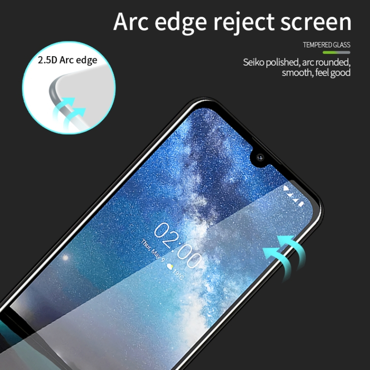 Nokia 2.2 näytönsuojalasi (musta)