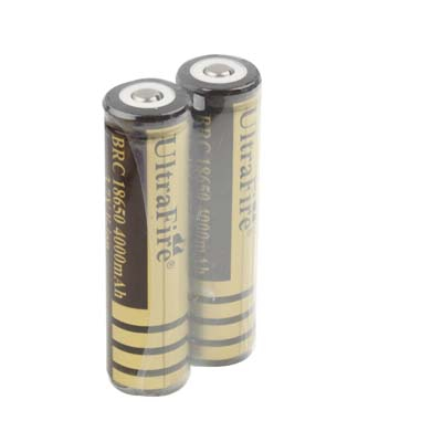 18650 ladattava akku, 3000 mAh, 2 kpl