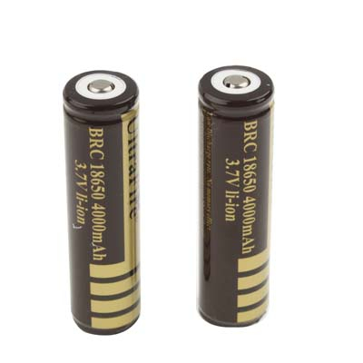 18650 ladattava akku, 3000 mAh, 2 kpl