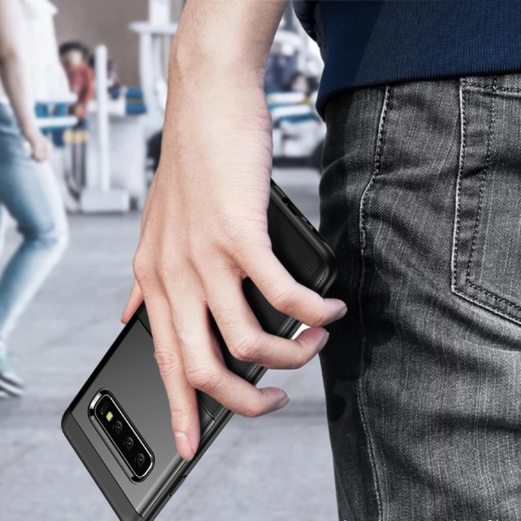 Samsung Galaxy S10 hiilikuitu suojakuori (musta)