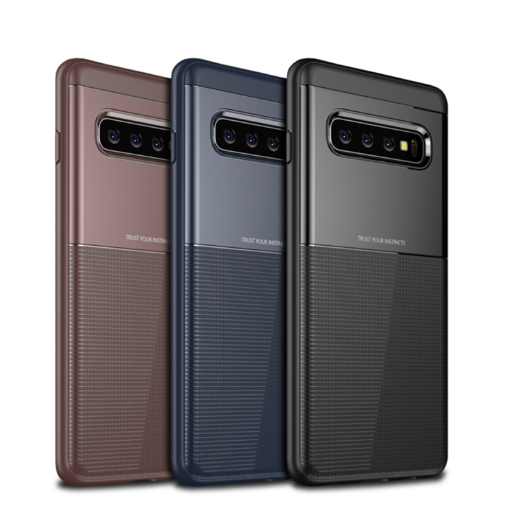 Samsung Galaxy S10 hiilikuitu suojakuori (sininen)