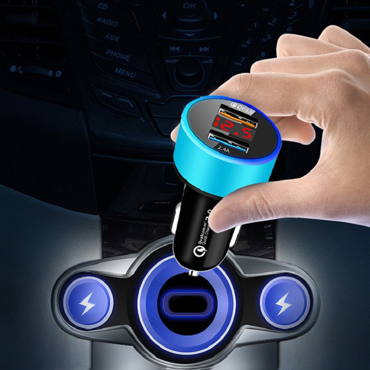 Dual nopea autolaturi , 4.8A , musta