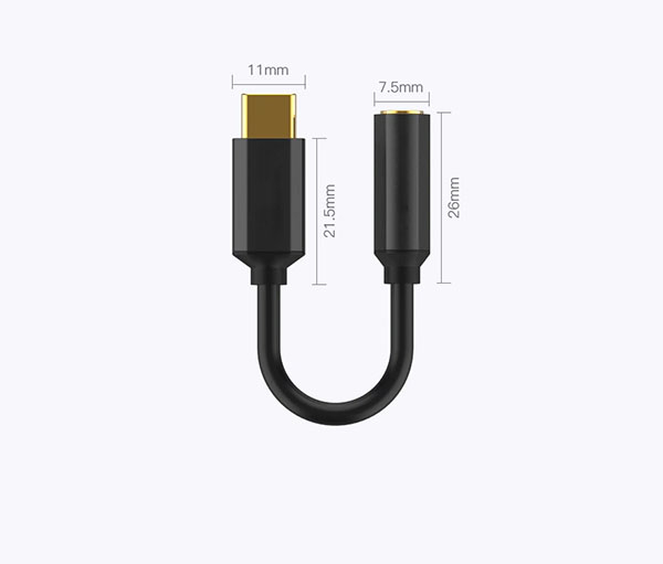 USB-C - 3.5 mm kuulokeliitäntäsovitin