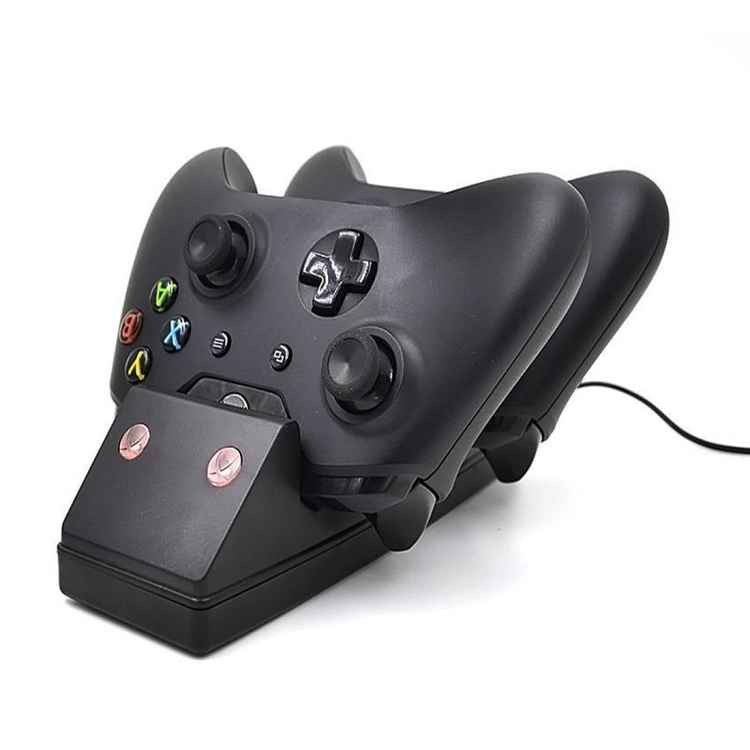 Xbox One Dual USB latausasema 2 x 1200mAh akulla (Musta)