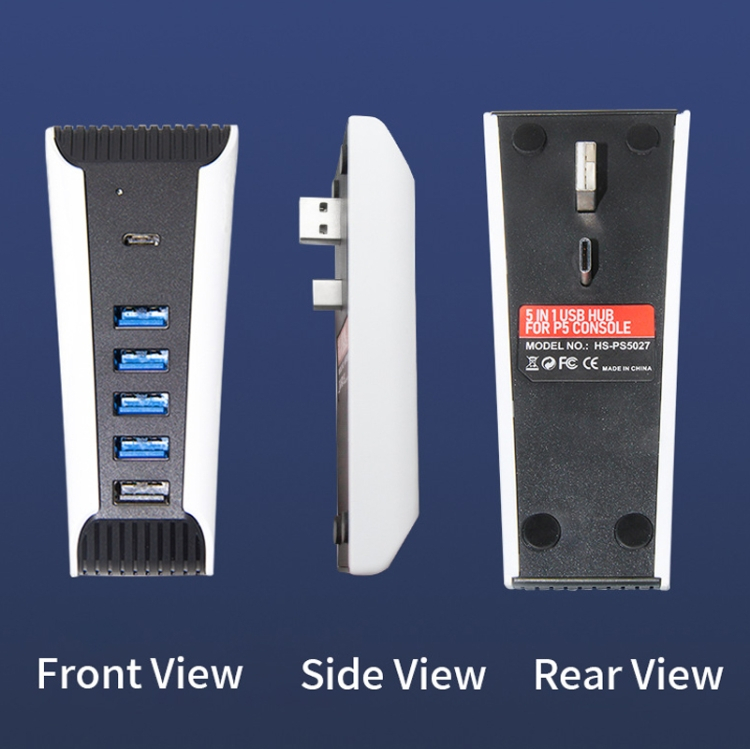 USB-keskitin USB3.0-jakajan laajennussovitin 5 moniporttia PS5 Playstation5:lle