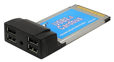 USB 2.0 PCMCIA kortti 4-porttia