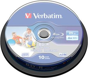 Verbatim BD-R 25 Gt 6x Blu-ray-levyt tulostettavalla pinnalla, 10 kpl 
