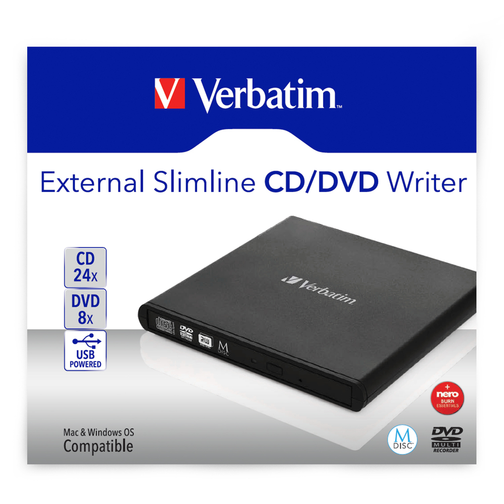 Verbatim Slimline polttava CD/DVD-asema 
