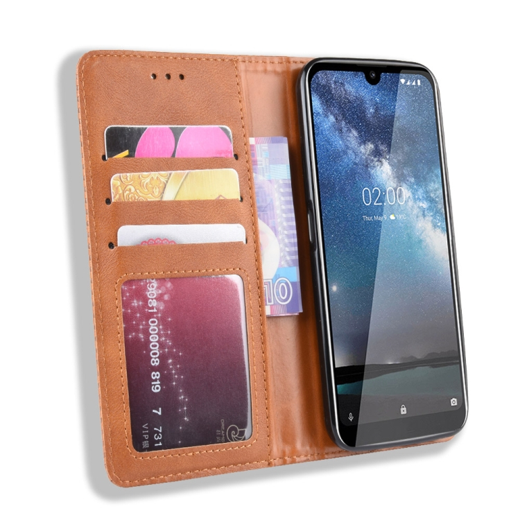 Nokia 2.2 nahkainen suojakotelo (ruskea)