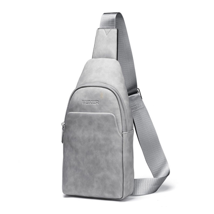 PU-nahkainen olkalaukku (harmaa)