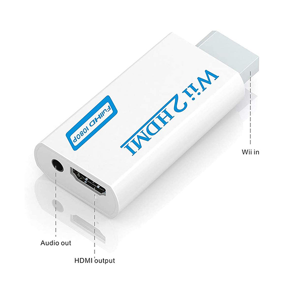 Wii HDMI -adapteri 1080P Full HD 