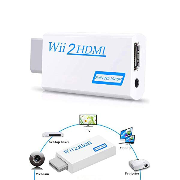 Wii HDMI -adapteri 1080P Full HD 